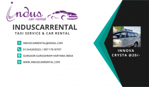 INDUSCARRENTAL CARD 1 innova taxi service gurgaon