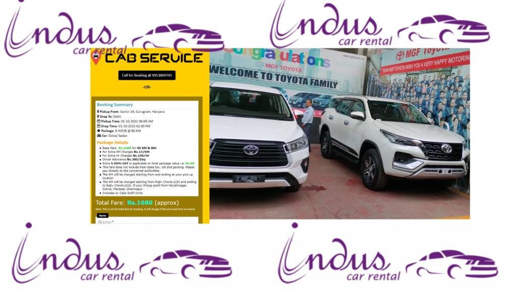 Book a Car For Hill Station Tour @ 20 Per Kms 01244200022 2 Indus Car Pic 1
