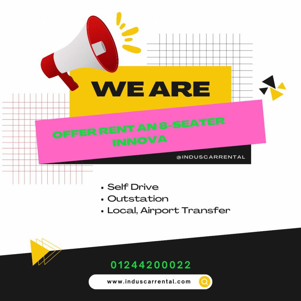 Rent an 8-Seater Innova - Indus Car Rental Services 1 Rent an 8-Seater Toyota Innova in Gurgaon