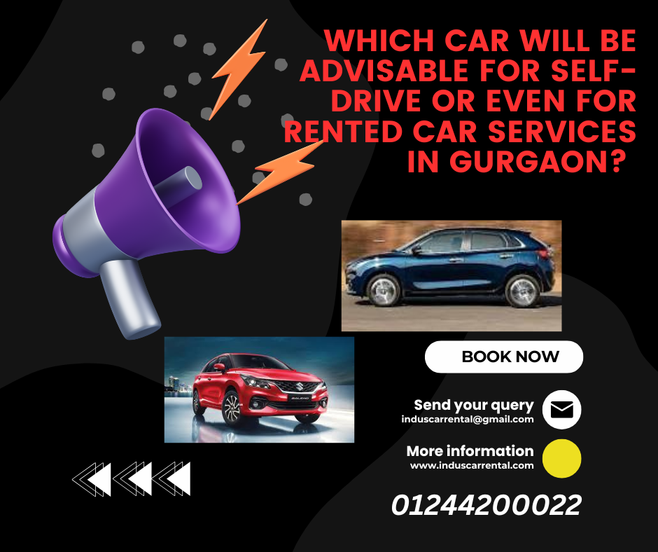 Best Cars for Self-Drive and Rentals in Gurgaon (Drive Self) 1 a purple megaphone with red and blue cars