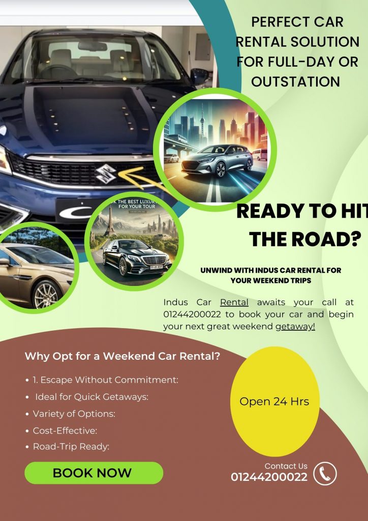 Unwind with Indus Car Rental for Your Weekend Trips 1 Car Hire For Vacation 1