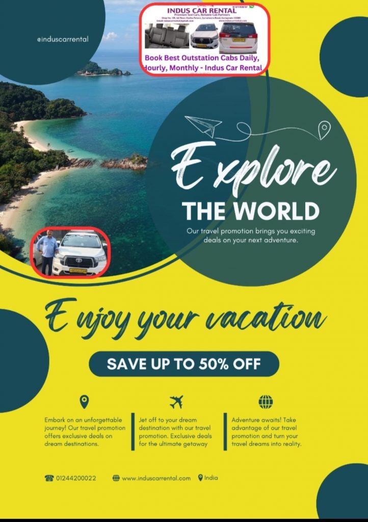 Rent a Car for Your Holiday with Indus Car Rental 3 Car booking For Holidays